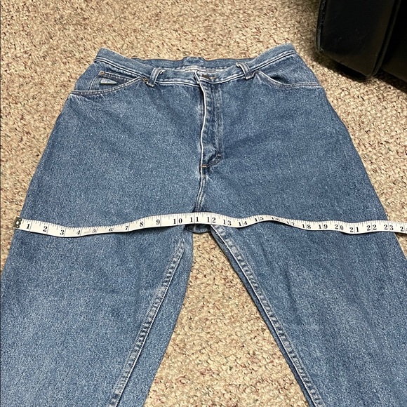 Vintage 90s wrangler ultra high rise relaxed leg Blue women’s Jeans- so cool - Picture 6 of 9